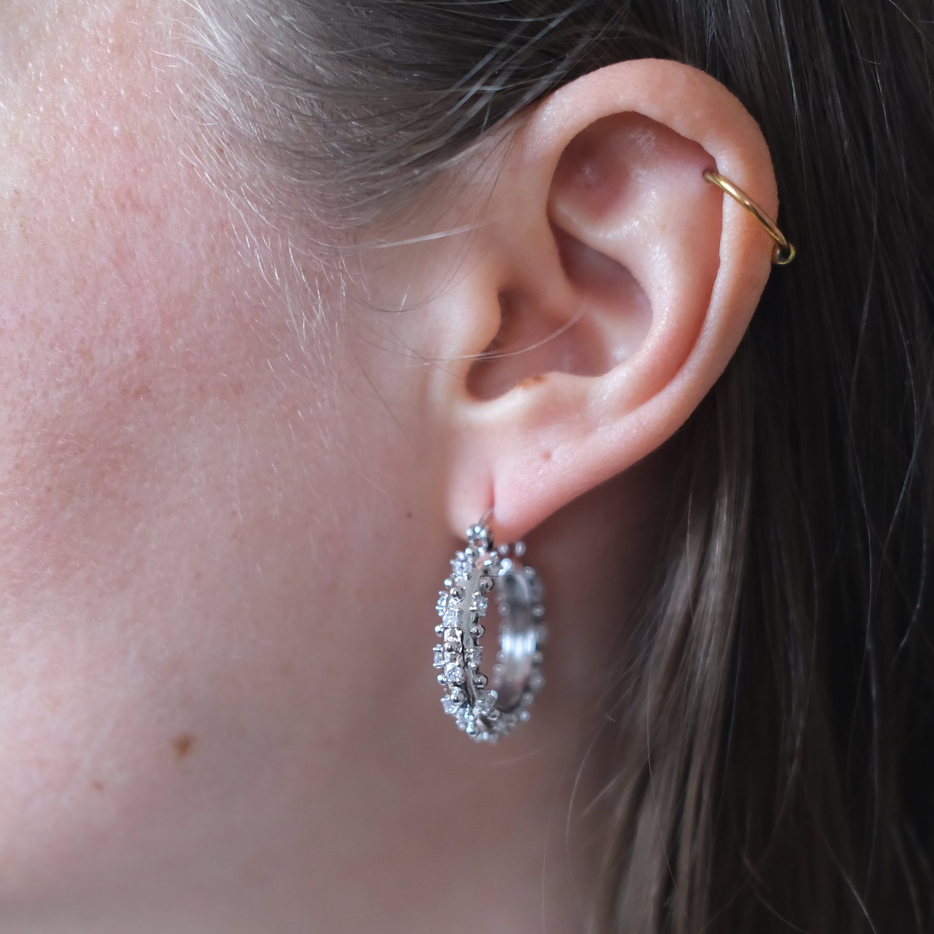 Helix Sparkle | Işıltılı Helix Halka Küpe - 2. görsel