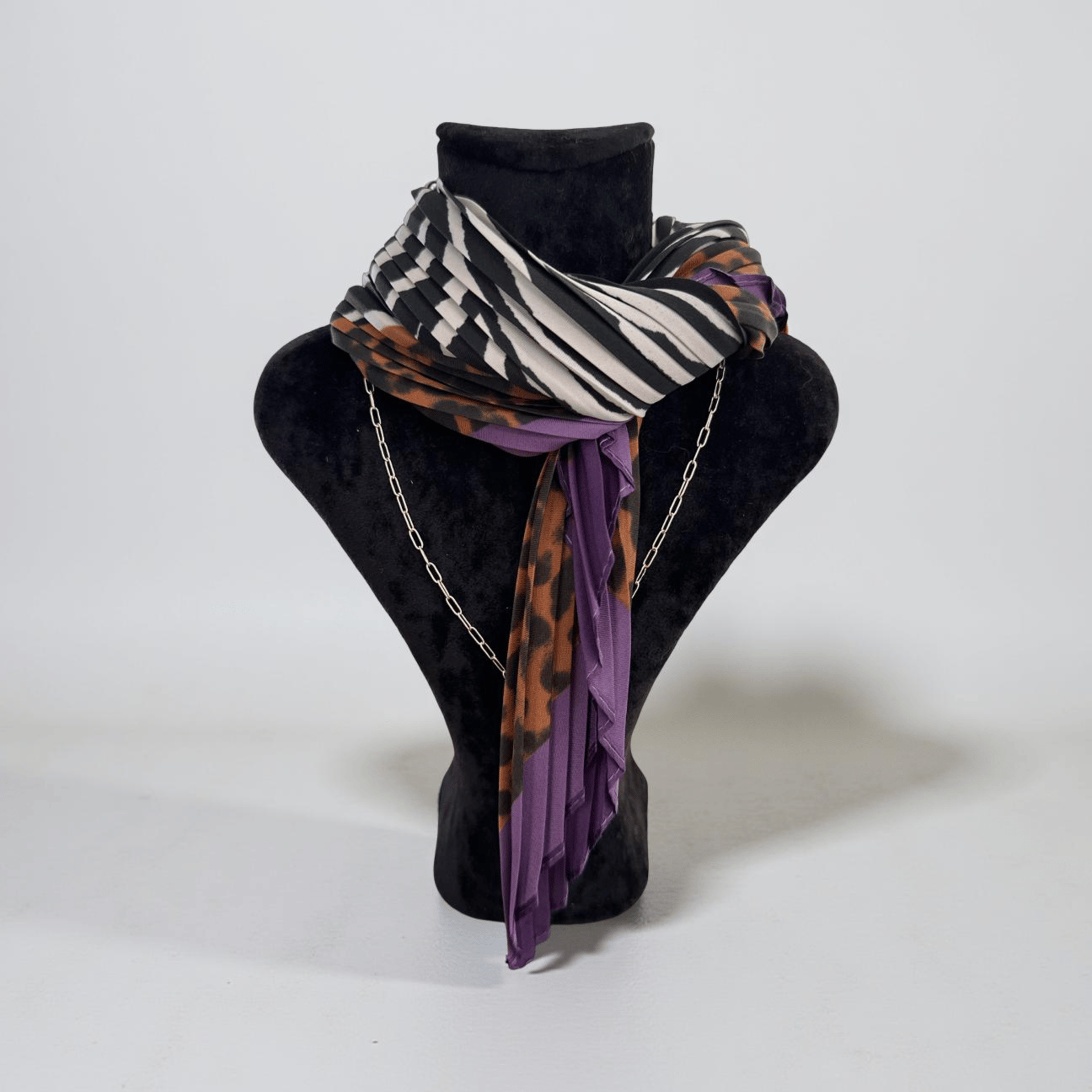 Pliseli Animal Print Fular